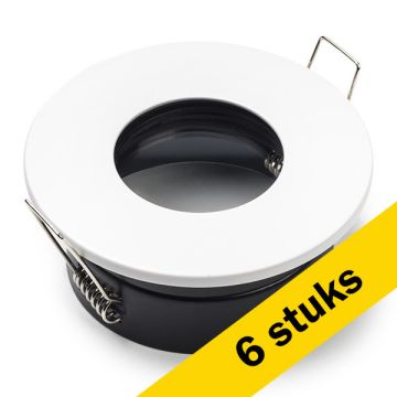 Aanbieding: 6x Led inbouwarmatuur | Rond | Wit | GU10 fitting | Ø 68 mm | IP65