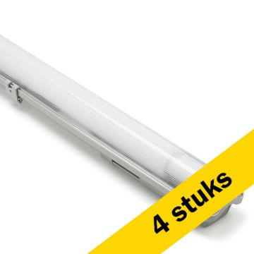 Aanbieding: 4x LED TL armatuur 150 cm | incl. TL buis | 4000K | 2880 lumen | IP65 | 24W