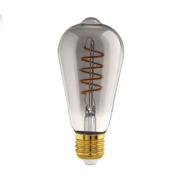 Eglo Smart LED lamp E27 | Edison ST64 | Filament | Smokey | Zigbee | 2000K | 4W (16W)