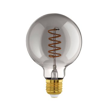 Eglo Smart LED lamp E27 | Globe G95 | Filament | Smokey | Zigbee | 2000K | 4W (16W)