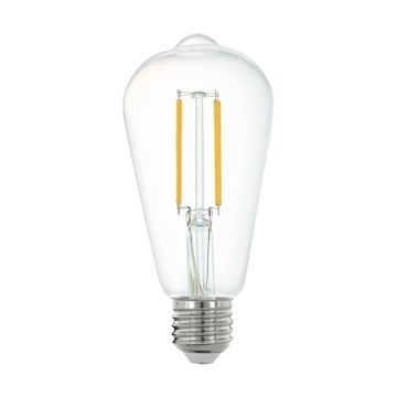 Eglo Smart LED lamp E27 | Edison ST64 | Filament | Helder | Zigbee | 4000K | 6W (60W)