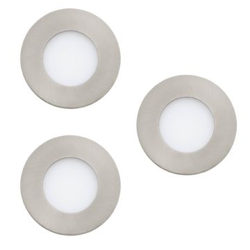 Eglo Smart Downlight | Fueva -Z | Ø 8.6 cm | 2700-6500K | 2.8W | Nikkel | 3 stuks