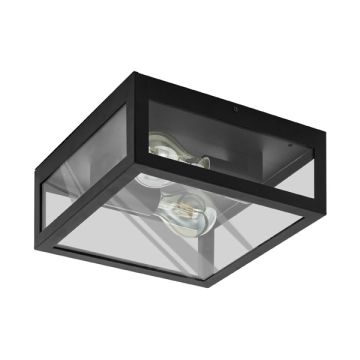 Eglo Plafondlamp buiten E27 | Alamonte | IP44 | Zwart