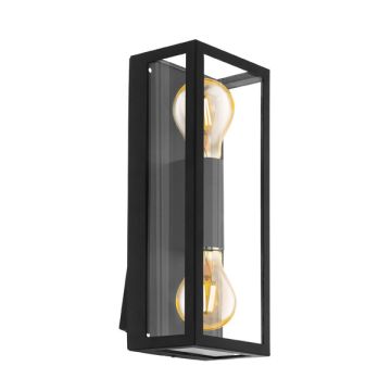 Wandlamp buiten E27 | Up & Down | Alamonte | IP44 | Zwart