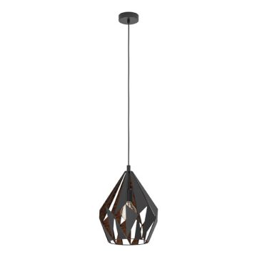 Eglo Hanglamp E27 | Carlton 1 | Zwart