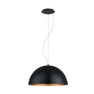 Eglo Hanglamp E27 | Gaetano 1 | Ø 53 cm | Zwart/Koper