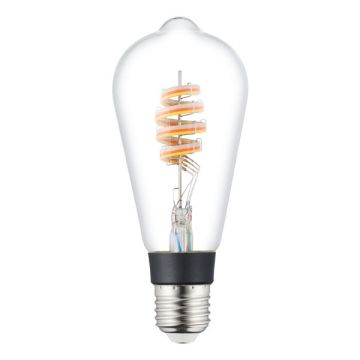 Eglo Zigbee Smart lamp E27 | Edison ST64 | Filament | Helder | RGB + 3000K | 4.9W