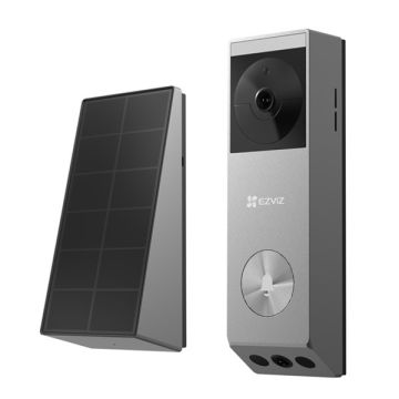 Ezviz EP3X Pro Dual Videodeurbel | Batterijvoeding incl. Zonnepaneel | 2K en 1080p | IP65 | Zwart