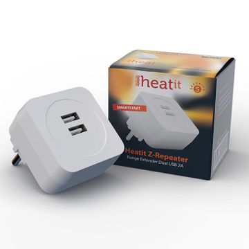 Heatit Z-Repeater | Dual USB | Z-Wave Plus | Wit