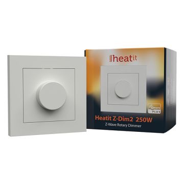 Heatit Z-Dim2 | Draaidimmer | 250W | Z-Wave Plus | Wit