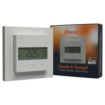 Heatit Z-TEMP3 thermostaat | Draadloos | Z-Wave Plus | Wit