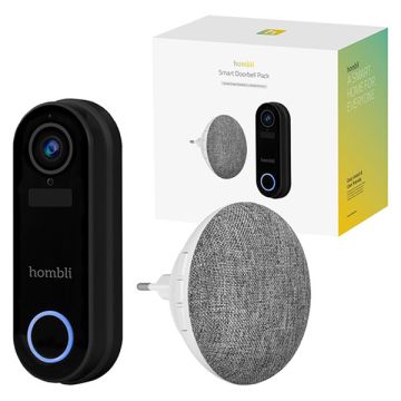 Smart Deurbel + Chime 2 | 1080p | Wifi (Hombli, Zwart)