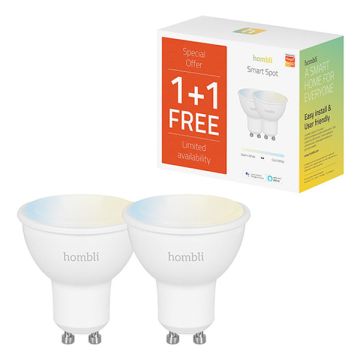 Hombli Smart Spot GU10 | Instelbaar wit | 4.5W | 2700K-6500K | 2 stuks