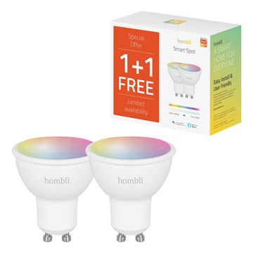 Hombli Smart Spot GU10 | RGBWW | 5W | RGB + 2700-6500K | 2 stuks