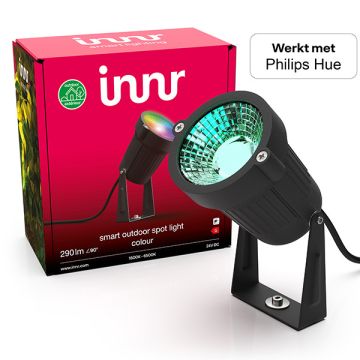 Innr Zigbee Outdoor Spot Light uitbreiding | RGB + 1800-6500K | Werkt met Philips Hue | 4.7W