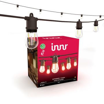 Innr Zigbee Outdoor Light String uitbreiding 4 meter | 2700K | Werkt met Philips Hue | 8x 0,96W