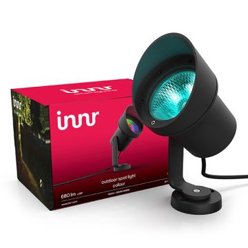 Innr Zigbee Outdoor Spot Light XL uitbreiding | RGB + 1800-6500K | Werkt met Philips Hue | 9.3W