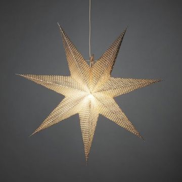 Papieren kerstster zilver excl. lamp (Konstsmide)