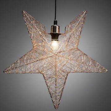 Kerst hanglamp metalen ster koper (Konstsmide) excl. lamp