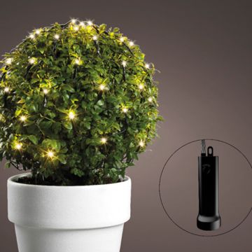 Buxus verlichting op batterijen | Ø 35 cm | 60 leds | Durawise | Geschikt voor buiten | Lumineo