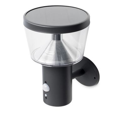 Solar wandlamp | Lumineo (LED, Bewegingssensor, 600 lm, RVS)