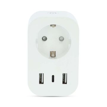 Nedis SmartLife Smart Plug met energiemeter | Max. 3680W | Wit (NL)