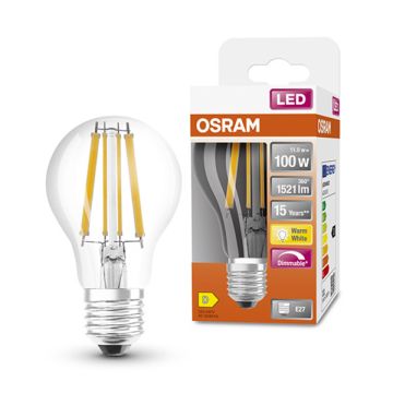 Osram LED lamp E27 | Peer A60 | Filament | Helder | 2700K | Dimbaar | 11W (100W)