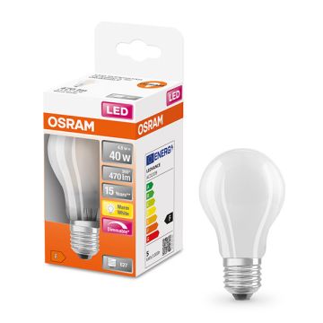 Osram LED lamp E27 | Peer A60 | Mat | 2700K | Dimbaar | 4.8W (40W)