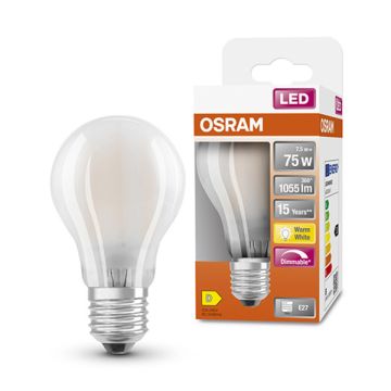 Osram LED lamp E27 | Peer A60 | Mat | 2700K | Dimbaar | 7.5W (75W)