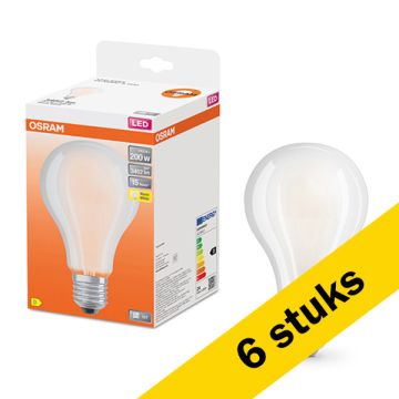 Aanbieding: 6x Osram LED lamp E27 | Peer A60 | Mat | 2700K | 24W (200W)