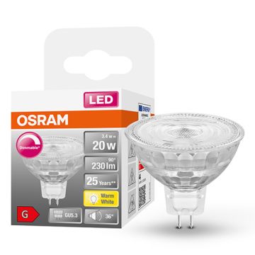 Osram GU5.3 LED spot | 2700K | Dimbaar | 3.4W (20W)