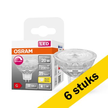 Aanbieding: 6x Osram GU5.3 LED spot | 2700K | Dimbaar | 3.4W (20W)