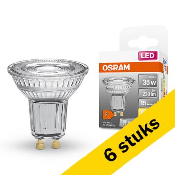 Aanbieding: 6x Osram GU10 LED spot | 2700K | 2.6W (35W)