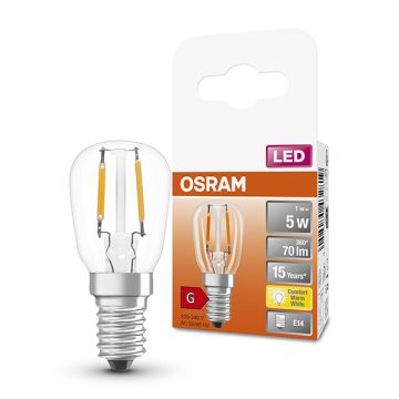 Osram LED lamp E14 | Buis T26 | Filament | Helder | 2400K | 1W (5W)