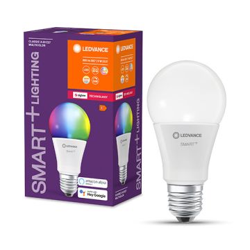 Ledvance SMART+ ZB | E27 | Peer A60 | RGB + 2700-6000K | Mat | 806 lumen | 9W