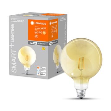 Ledvance SMART+ WiFi | E27 | Globe G125 | 2400K | Goud | 806 lumen | 6W