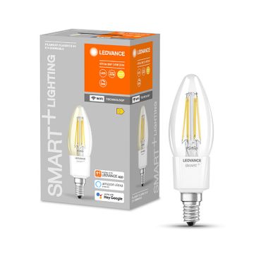 Ledvance SMART+ WiFi | E14 | Kaars B35 | 2700K | Helder | 470 lumen | 4W