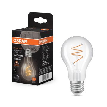 Osram LED lamp E27 | Peer A60 | Helder | Filament | 2200K | Dimbaar | 4.6W (40W)