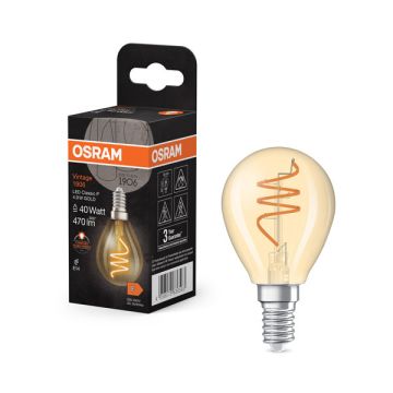 Osram LED lamp E14 | Kogel P45 | Goud | Filament | 2200K | 4.9W (40W)