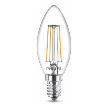 Philips E14 filament led-lamp kaars warm wit 4.3W (40W)