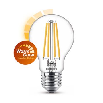 Philips E27 filament led-lamp peer WarmGlow dimbaar 10.5W (100W)