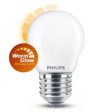 Philips E27 led-lamp kogel mat WarmGlow 3.4W (40W)