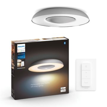 Philips Hue Still Plafondlamp | Aluminium | White Ambiance | incl. dimmer switch