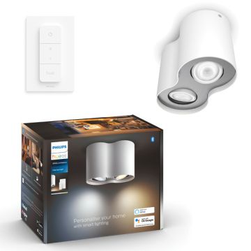 Philips Hue Pillar Opbouwspot | Wit | 2 spots | White Ambiance | incl. dimmer switch