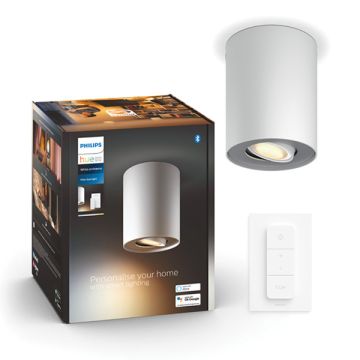 Philips Hue Pillar Opbouwspot | Wit | 1 spot | White Ambiance | incl. dimmer switch