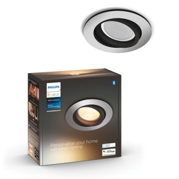 Philips Hue Centura Inbouwspot | Rond | Aluminium | White Ambiance | 1 stuk