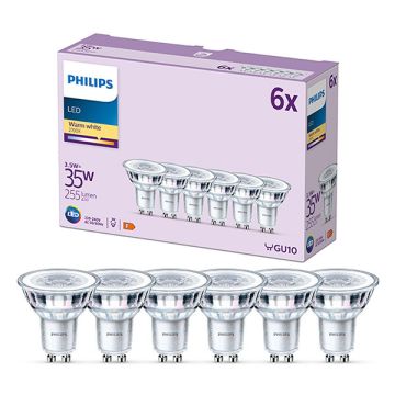 Philips GU10 LED spot | 2700K | 3.5W (35W) | 6 stuks