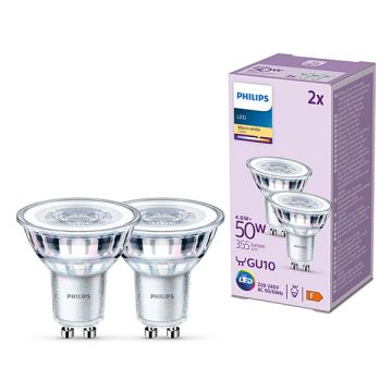 Philips GU10 LED spot | 2700K | 4.6W (50W) | 2 stuks