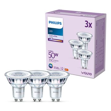 Philips GU10 LED spot | 4000K | 4.6W (50W) | 3 stuks