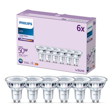 Philips GU10 LED spot | 4000K | 4.6W (50W) | 6 stuks